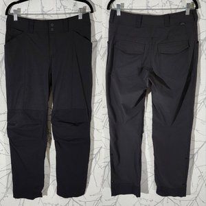 REI Black Mid Rise Roll On Convertible Hiking Pants